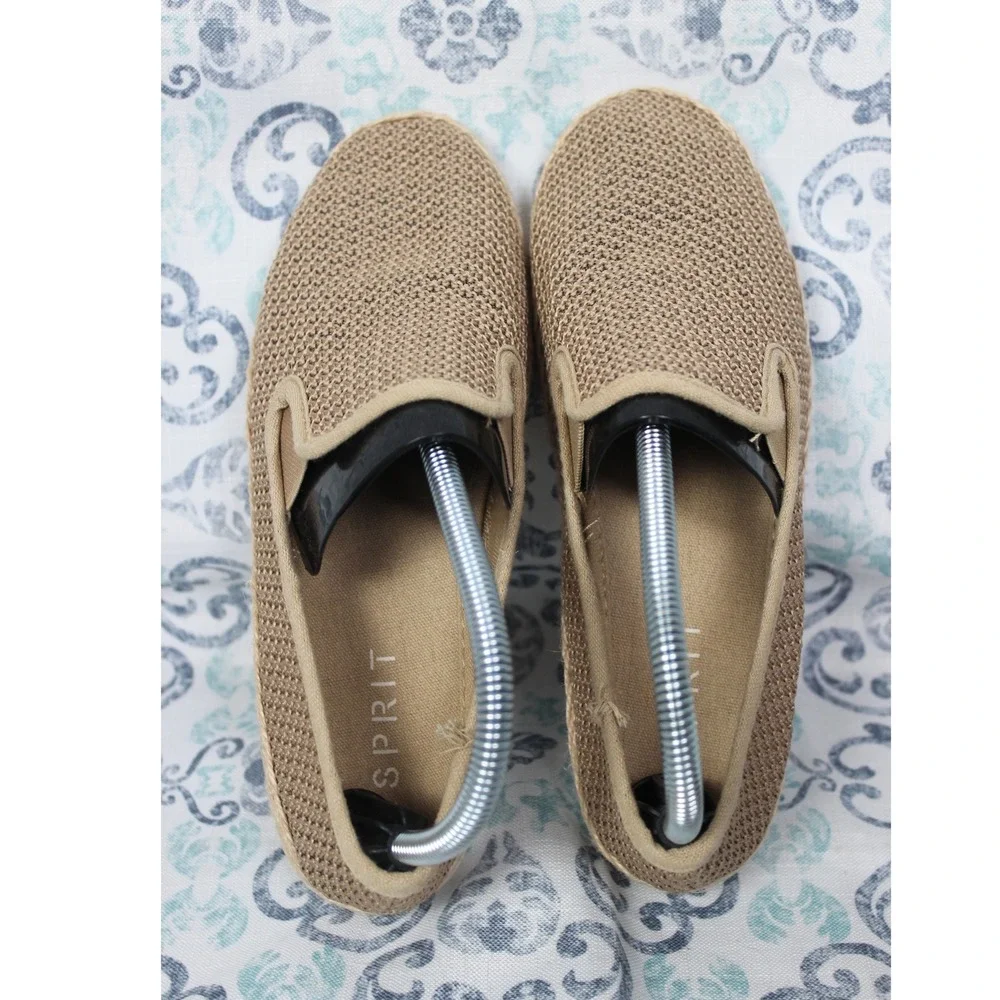 ESPRIT Women's Tan Knit‎ Slip On Espadrille Flats Size 7.5